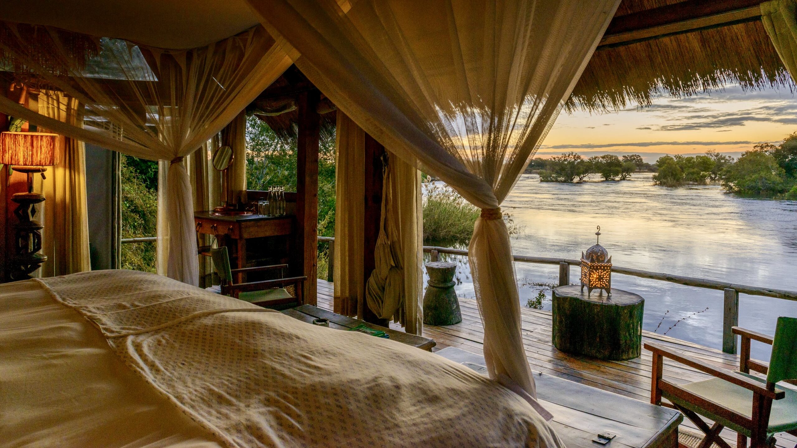 Sindabezi Island, part of Tongabezi  Lodge. Victoria Falls. Livingstone. Zambia